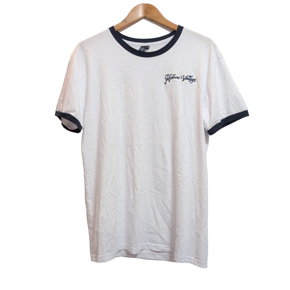 Harbors Vintage Honolulu Hawaii T-shirt top Bowling Club Ringer tee Shirt - Picture 2 of 5